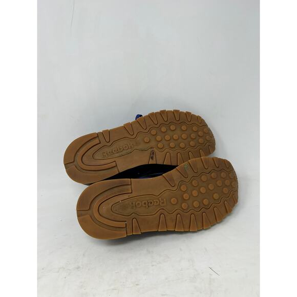 Size 9 Reebok Classics Lthr Blue Black - Picture 7 of 8